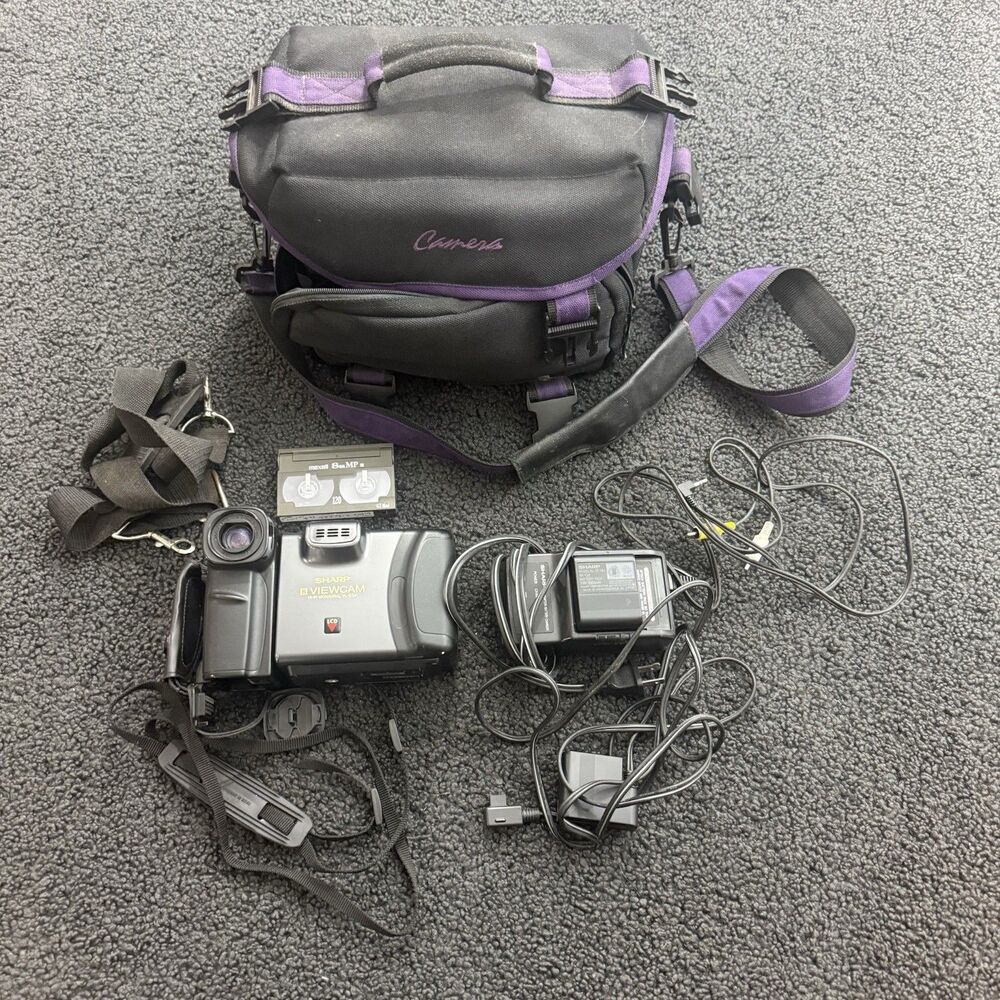 Sharp VL-E34U 8 Viewcam Camcorder Hi-Fi - With Charger - Dead Battery